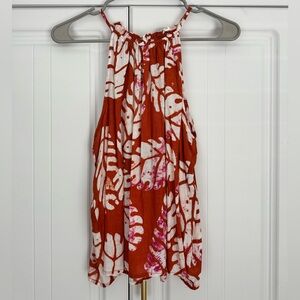 Nicole Miller Tropical Print Halter top XS, 🌟3 for $20🌟